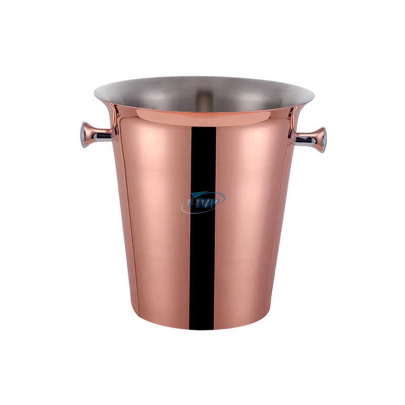 Personalized 3 Liters Portable Double Wall Ice Bucket Stainless Steel Ice Bucket for Beverage Bucket