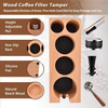 Espresso Tamper Coffee Distributor Tamper Espresso Stirrer Wood Coffee Tamper Station Espresso Tamping Mat Compatible with 58mm