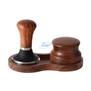 Coffee Filter Tamper Holder 58mm Wooden Espresso Tamper Mat Stand Tamping Station Espresso Tamper Holder with Nonslip Feet