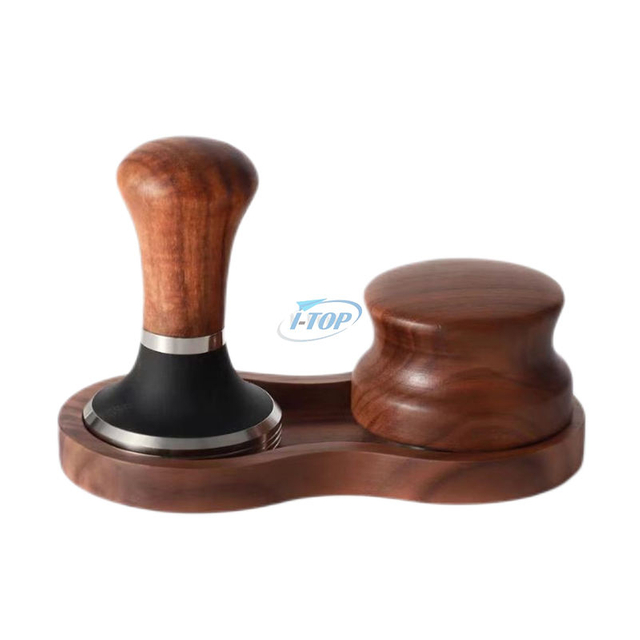 Coffee Filter Tamper Holder 58mm Wooden Espresso Tamper Mat Stand Tamping Station Espresso Tamper Holder with Nonslip Feet