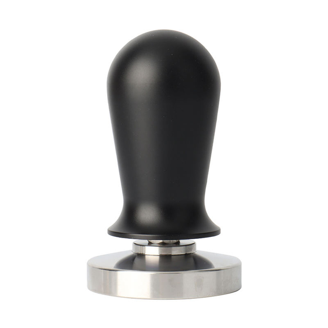 Espresso Tamper Barista Coffee Tamper with Spring Loaded 100% Flat Stainless Steel Base Coffee Tamper