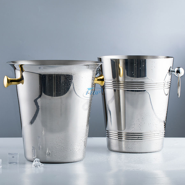 Stainless Steel Champagne Bucket Large Ice Bucket with Elegant & Classic Handles Great for Home Bar Chilling Champagne