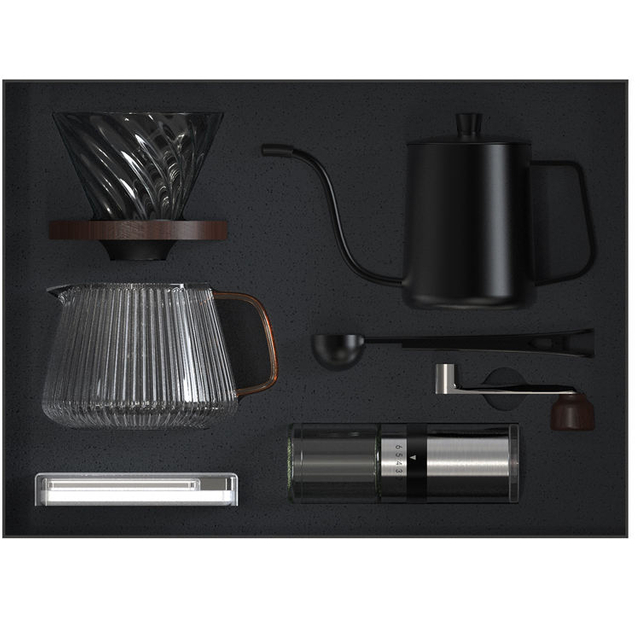 Gift Packing OEM Hand Drip Pour Over Ceramic V60 Coffee Accessories Maker Set Drip Kettle Travel Coffee Set
