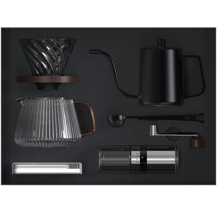 Gift Packing OEM Hand Drip Pour Over Ceramic V60 Coffee Accessories Maker Set Drip Kettle Travel Coffee Set