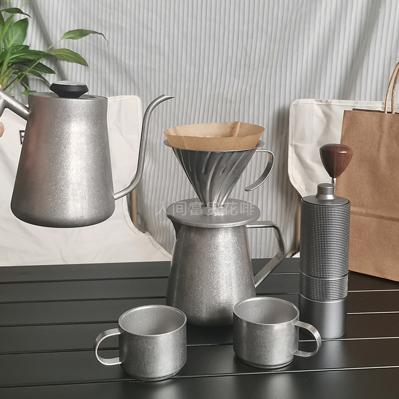 V60 Coffee Set Ceramic Burr Coffee Grinder Dripper Filter Kettle Travel Bag Gift Kit Barista Tools Espresso coffee Gift set