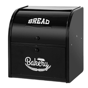 Kitchen Stainless Steel Bread Box 2 Layer Adjustable Bread Storage Bin With Lid Makeup Organizer Box