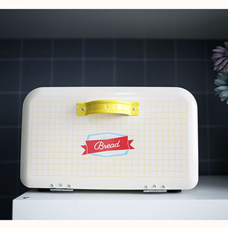 Large White Farmhouse Bread Box for Kitchen Countertop