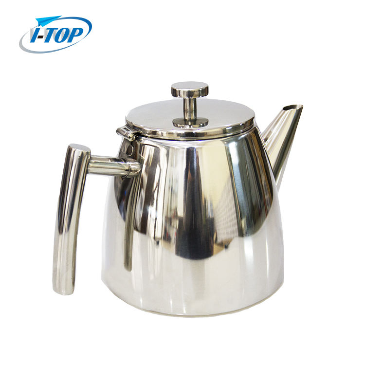 Stainless Steel tea pot Double walled 1.2L Keeps tea hot for a long time with tea infuser Teapot