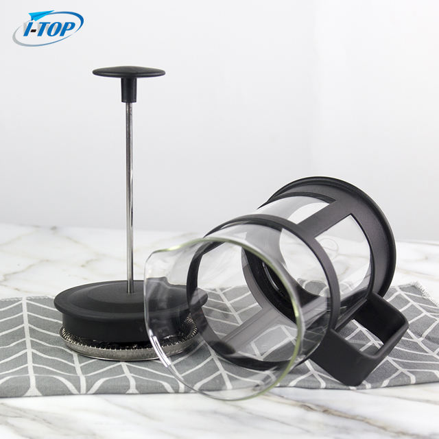I-TOP GFP09 Wholesale prensa francesa Stainless Steel Plunger Glass Tea Pot French Press Coffee Maker