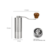 Manual Burr Coffee Grinder Capacity 0.9 Ounce Stainless Steel Conical Burr Mill Finer To Coarser Adjustable Setting
