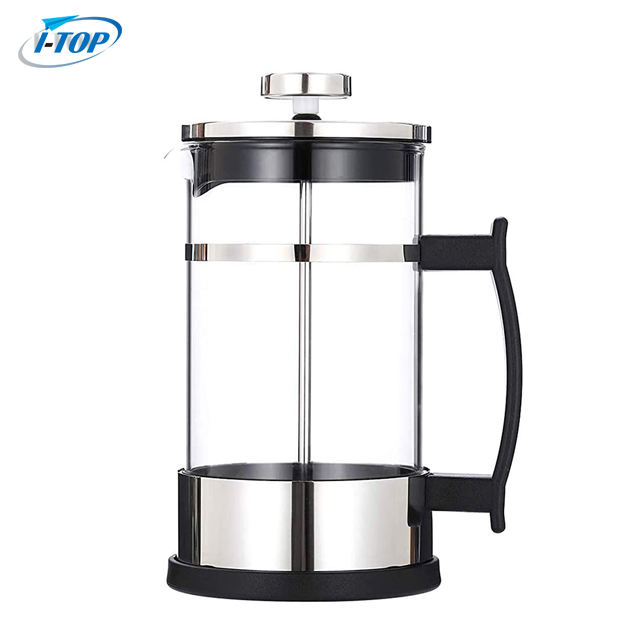 I-TOP GFP13 FREE Sample 600ml 800ml 1000ml low price dropshipping coffee maker cafetiere stainless glass coffee french press