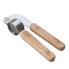 High Quality Professional Garlic Press Stainless Steel Garlic Presser Chopper With Wooden Handle