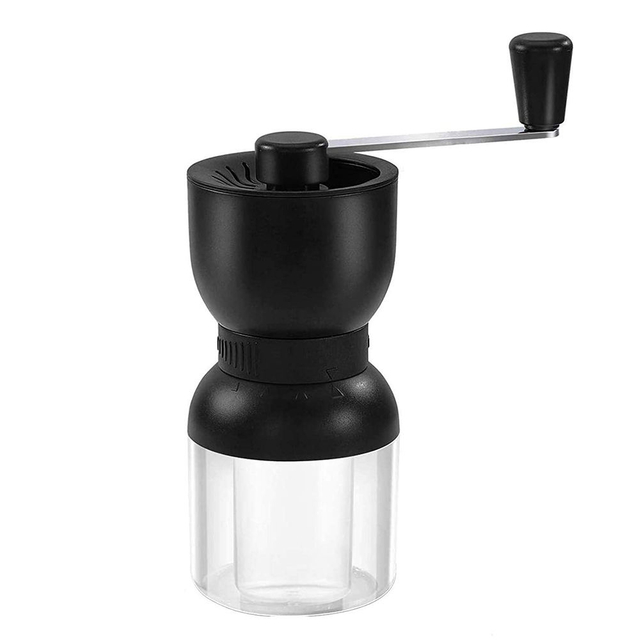 Small Acrylic Plastic Handle Manual Coffee Grinder Suitable for Home
