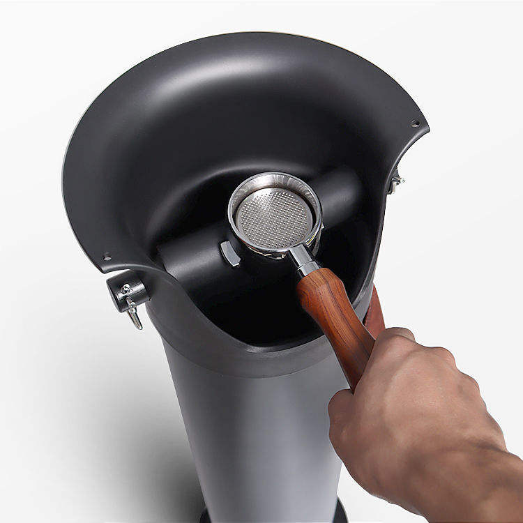 Knock Box for Espresso Grounds, Commercial Floor Standing Barista Style Absorbent Knockbox with Removable Non-Slip Base