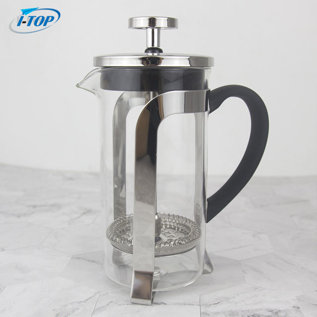 I-TOP GFP16 Manufacturer Food Grade Quality Black 1 Liter 8 Cups French Press Coffee Maker