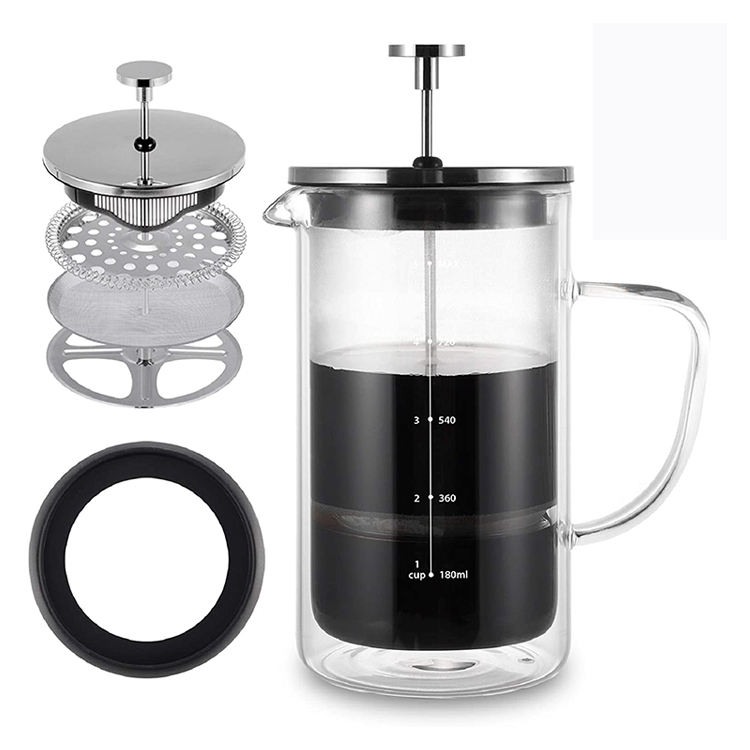 borosilicate glass stainless steel french press