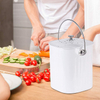 Mini Table Garbage Container Odor-free Stainless Steel Kitchen Compost Bin with Filter Lid