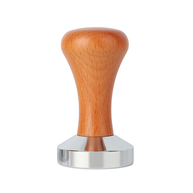 Durable Espresso Tamper Espresso Machine with Mat Professional Barista Espresso Wooden Hand Coffee Tamper