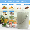 1.3 Gal Composter with Lid Gavinizational zinc metal Kitchen Countertop Rust Proof Compost Bin with Charcoal Filter