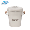 Compost Bucket 1.0 gallon Kitchen Counter Easy Clean with Lid Sealed for Waste Food Compost Bin with Charcoal Filter
