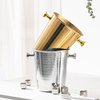Custom Logo 5.35 Gallons stainless steel ice bucket Metal Drink Tub Twine Ice Bucket With Lid And Ice Scoop