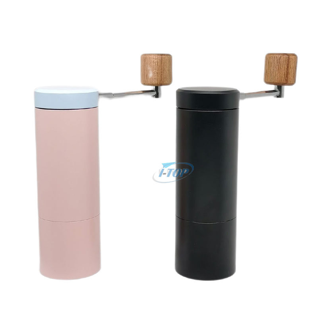 Stainless Steel Portable Mini Manual Coffee Bean Grinder with Wooden Handle