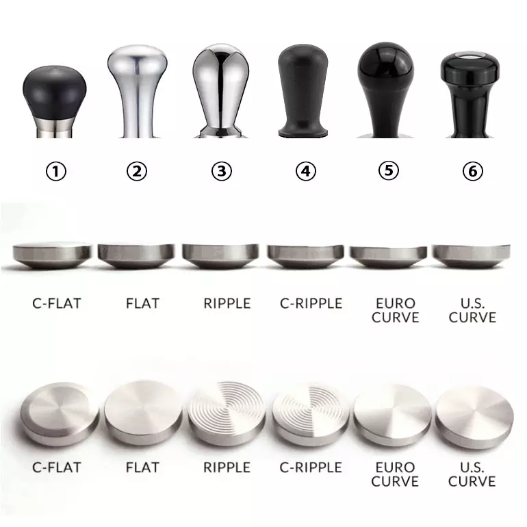 304 Stainless Steel Calibrated Espresso Tamper Coffee Powder Press 58mm With Flat Base