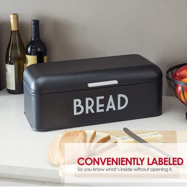 Wholesale Good Quality Stainless Steel Food Bread Storage Box High Capacity Metal Bread Bin Container For Kitchen