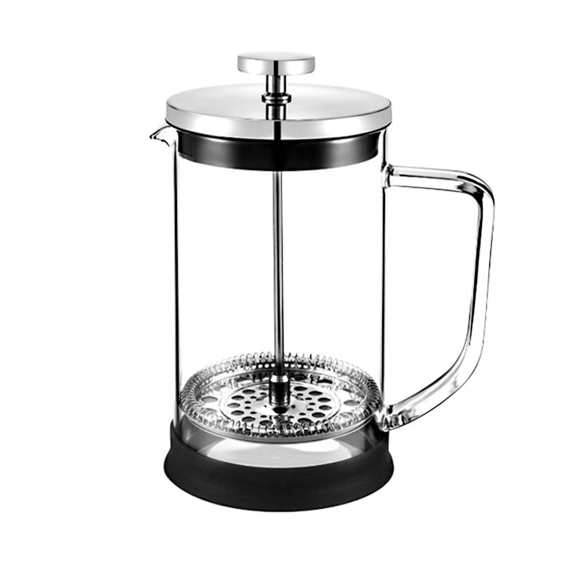 Wholesale 600ML 800ML 1L French Press Coffee Maker Premium Glass Coffee Pot French Press With Wooden Handle