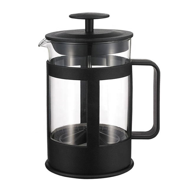 Wholesale 600ML 800ML 1L French Press Coffee Maker Premium Glass Coffee Pot French Press With Wooden Handle