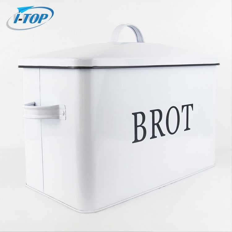 Factory Direct Custom Stainless Steel Bread Storage Box Wholesale Unique White Porcelain Food Bin Cosmetic Airtight Storage Box