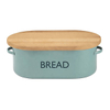 luxury Metal Food container Wood cutting board bamboo Bread Bin with Bamboo Lid