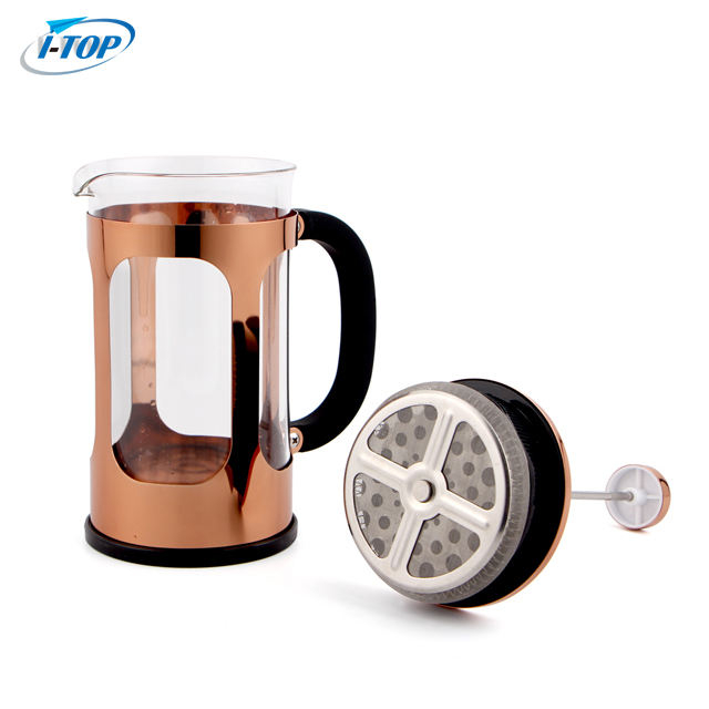 I-TOP GFP10 Amazon hot selling Custom Coffee French Press with Plunger Borosilicate Glass coffee maker french press