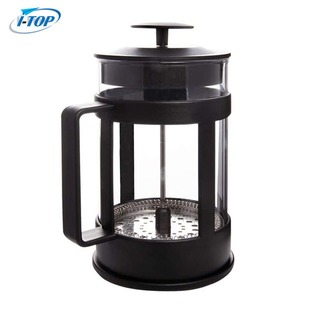 I-TOP GFP09 Wholesale prensa francesa Stainless Steel Plunger Glass Tea Pot French Press Coffee Maker