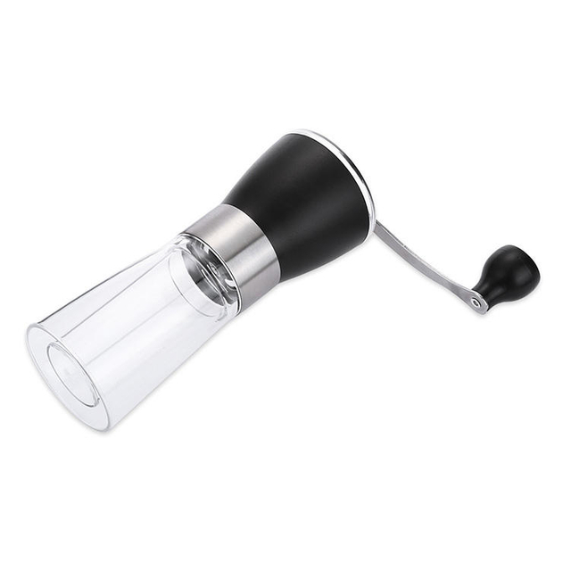 New Stainless Steel Acrylic Plastic Handle Manual Coffee Grinder