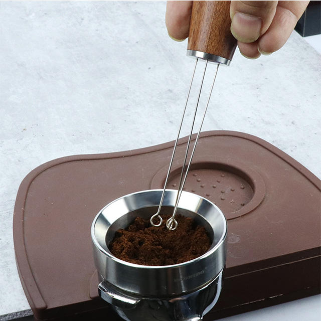 Solid Wood Needle Type Coffee Powder Distributor Wood Needle Coffee Distributor