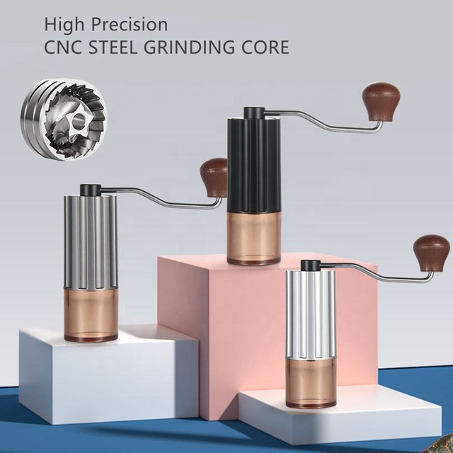Best Manual Coffee Grinder Steel Core Burr Small Hand Coffee Grinder with Stainless Steel Conical Burr And Adjustable Setting