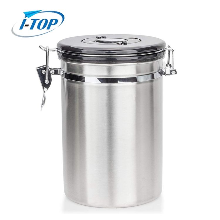 Factory Direct Stainless Steel Kitchen Storage Jar Airtight Sugar Food Coffee Canister