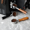 Ecocoffee 51mm Coffee Espresso Bottomless Wooden Handle Coffee Portafilter For Delonghi