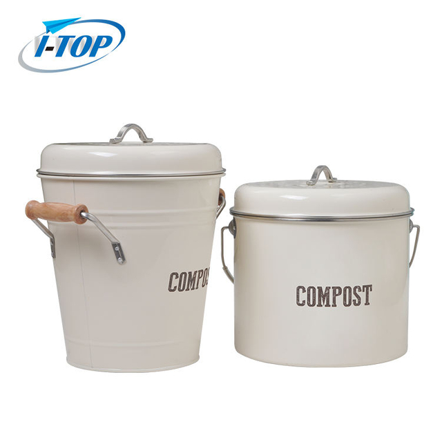 Kitchen Compost Bin Countertop Indoor compost bin Countertop Compost Pail with Lid 100% Rust Proof