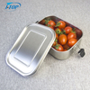 Food Grade Rectangular Metal Stainless Steel Bento Lunch Box