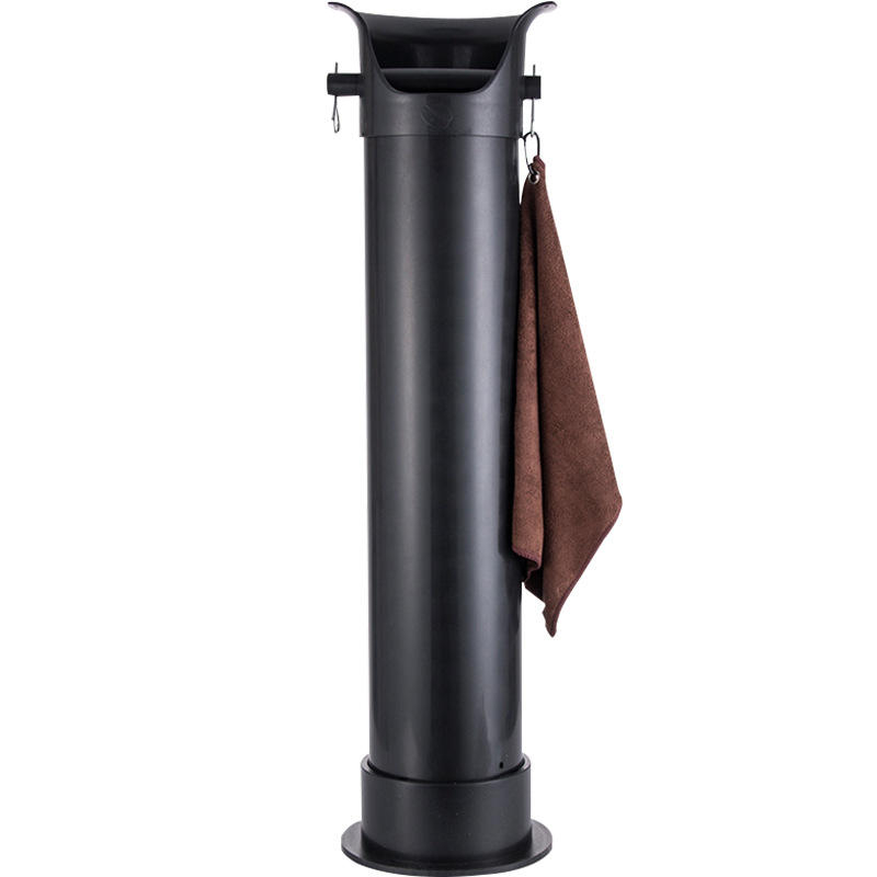 Knock Box for Espresso Grounds, Commercial Floor Standing Barista Style Absorbent Knockbox with Removable Non-Slip Base