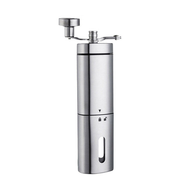 Stainless Steel Convenient Manual Coffee Grinder Commercial Adjustable Settings