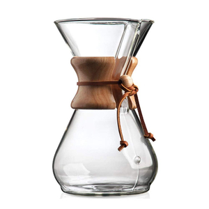 High Quality Borosilicate Glass Stainless Steel Filter Pour over Coffee Dripper