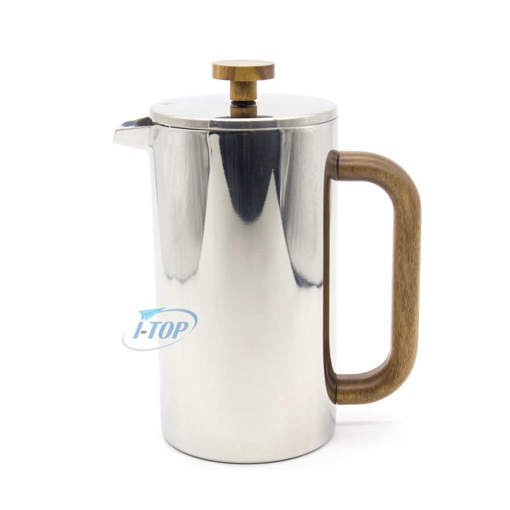 Stainless Steel 304 with 4-Level Filtration Systems Dishwasher Safe Double Wall Stainless Steel French Coffee Press