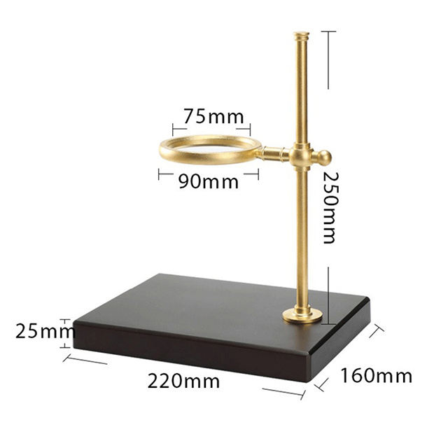 Wholesale copper coffee filter holder pot drip filter holder Walnut wooden base adjustable height
