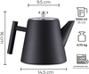 Stainless Steel Teapot with Warmer Double walled 1.2L Keeps tea hot for a long time with tea infuser Teapot