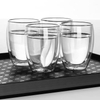 Double Walled Glass Coffee Or Tea Cups Insulated 250ml Coffee Mugs