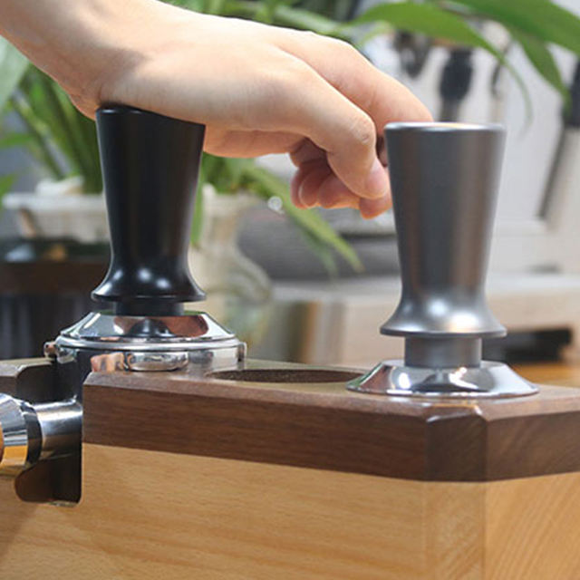 Espresso Tamper Calibrated Pressure Anti-Stick Self-Leveling Refined Handle Stainless Steel Coffee Tamper