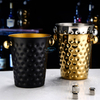 4 Quarts Hammered Metal Drink Bucket Champagne Wine Freeze Longer Insulated Ice Bucket With Handle